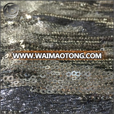 MOQ 3M High-End Full Sequin Fabric Embroidery Design