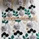 Wholesale sequin fabric 3d chiffon flower floral embroidered fabric for garment