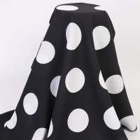 Polyester large round dot fashion print fabric used for fashion fabric